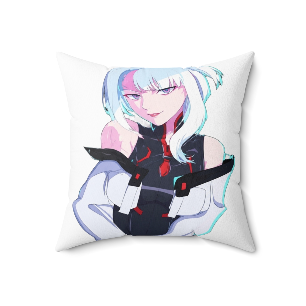 Luccy - Cyberpunk Edgerunners Throw Pillow | Cyberpunk: Edgerunners - alternate angle 3, merchandise