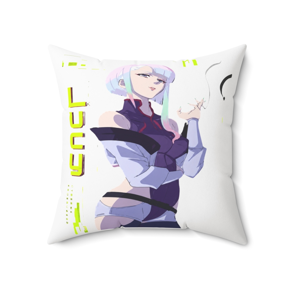 Lucy - Cyberpunk Edgerunners Throw Pillow | Cyberpunk: Edgerunners - alternate angle 5, merchandise