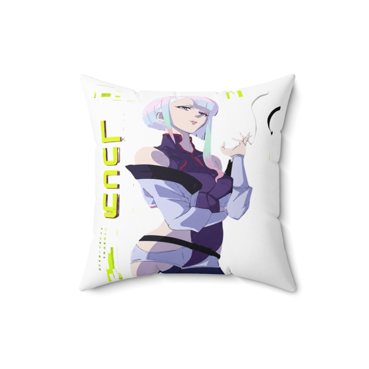 Lucy - Cyberpunk Edgerunners Throw Pillow | Cyberpunk: Edgerunners - alternate angle 2, merchandise
