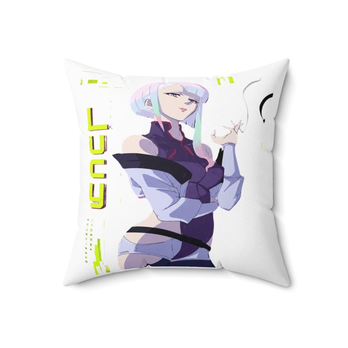 Lucy - Cyberpunk Edgerunners Throw Pillow | Cyberpunk: Edgerunners - alternate angle 3, merchandise