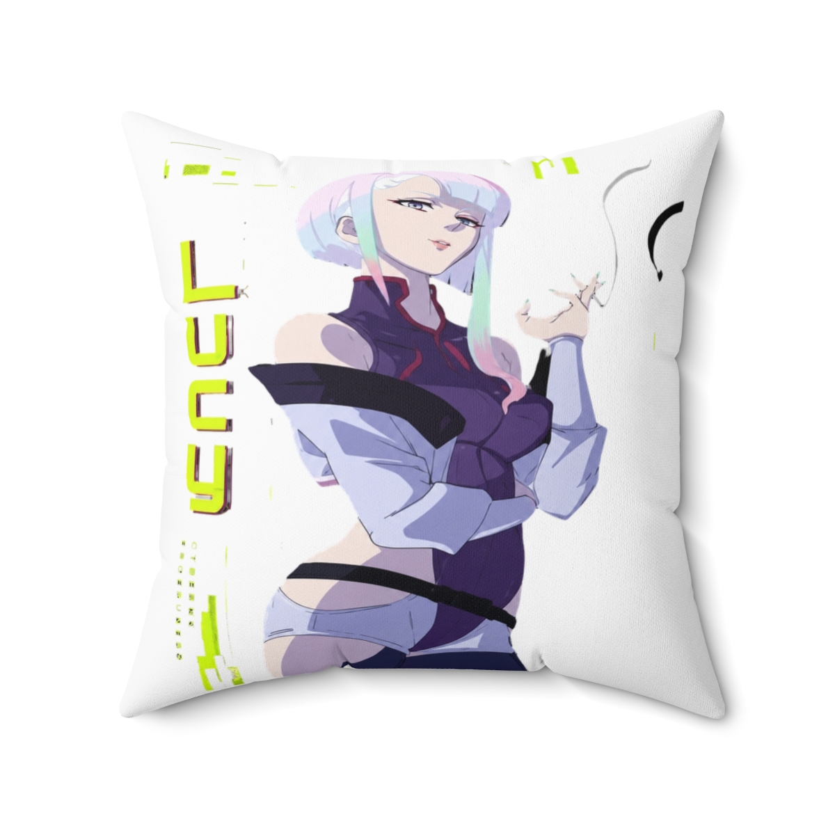Lucy - Cyberpunk Edgerunners Throw Pillow | Cyberpunk: Edgerunners - alternate angle 4, merchandise